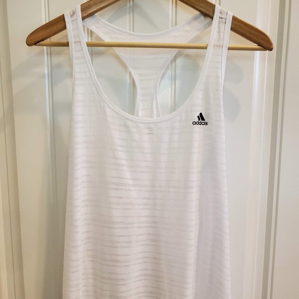 Adidas White Athletic Tank Top